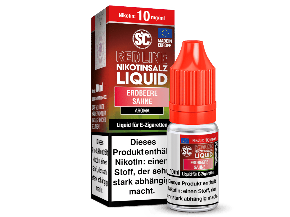 SC - Red Line - Erdbeere Sahne - Nikotinsalz Liquid